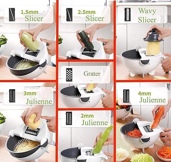 9-in-1 Multifunctional Vegetable Cutter & Mandoline.